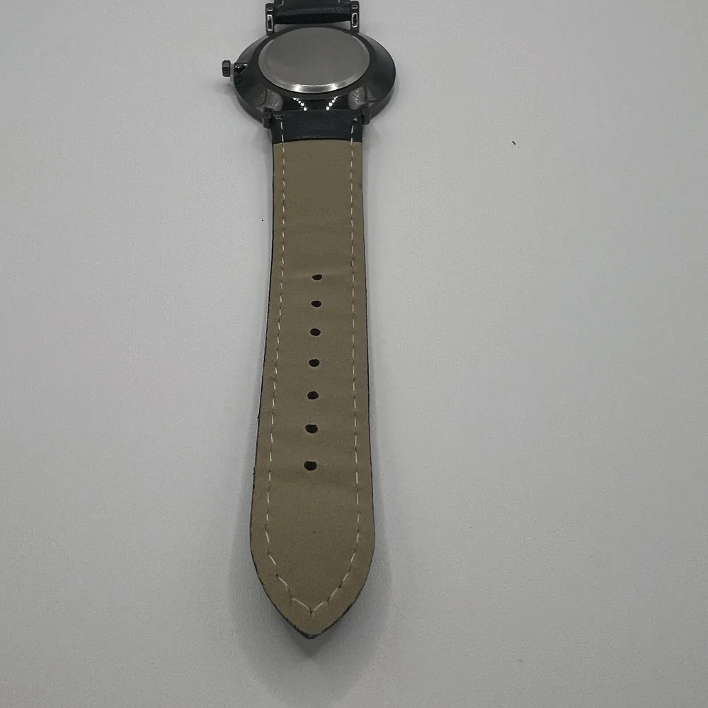 Geneva Mens Fashion Casual Quartz Wrist Watch Black Band Analog Classic Style‎